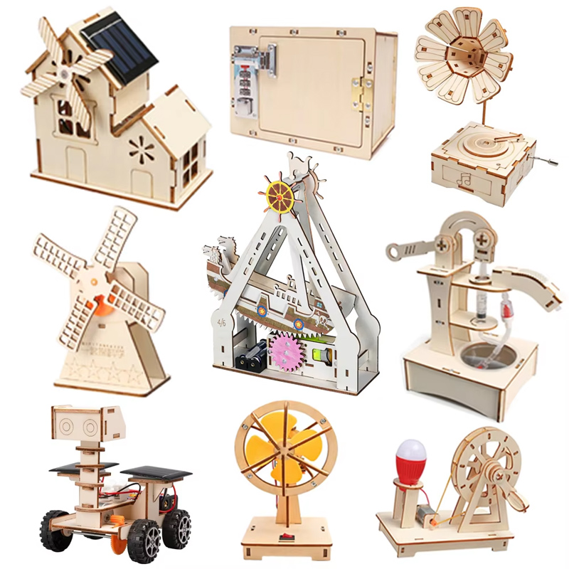 Science Project Kit - Zestaw do eksperymentów STEAM, drewniany zestaw