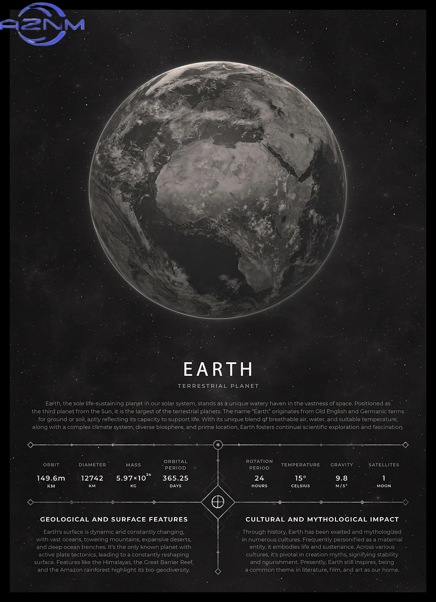 AZNM Vintage Estetyczny Plakat – Star Map Poster recenzja i cena